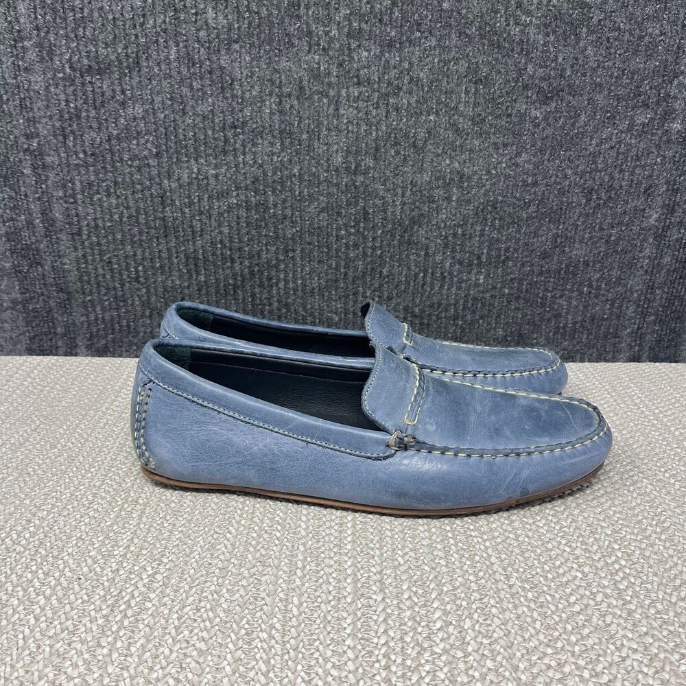 Allen Edmonds Super Sport Technogel Blue Leather Driving Loafers Slip Ons 9 D